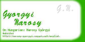 gyorgyi marosy business card