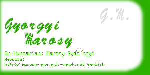 gyorgyi marosy business card